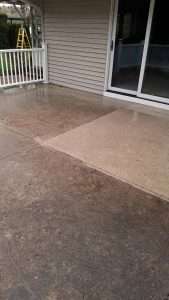 Power Washing Concrete Patio